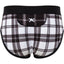 Skull and Bones Black Tri Plaid Brief