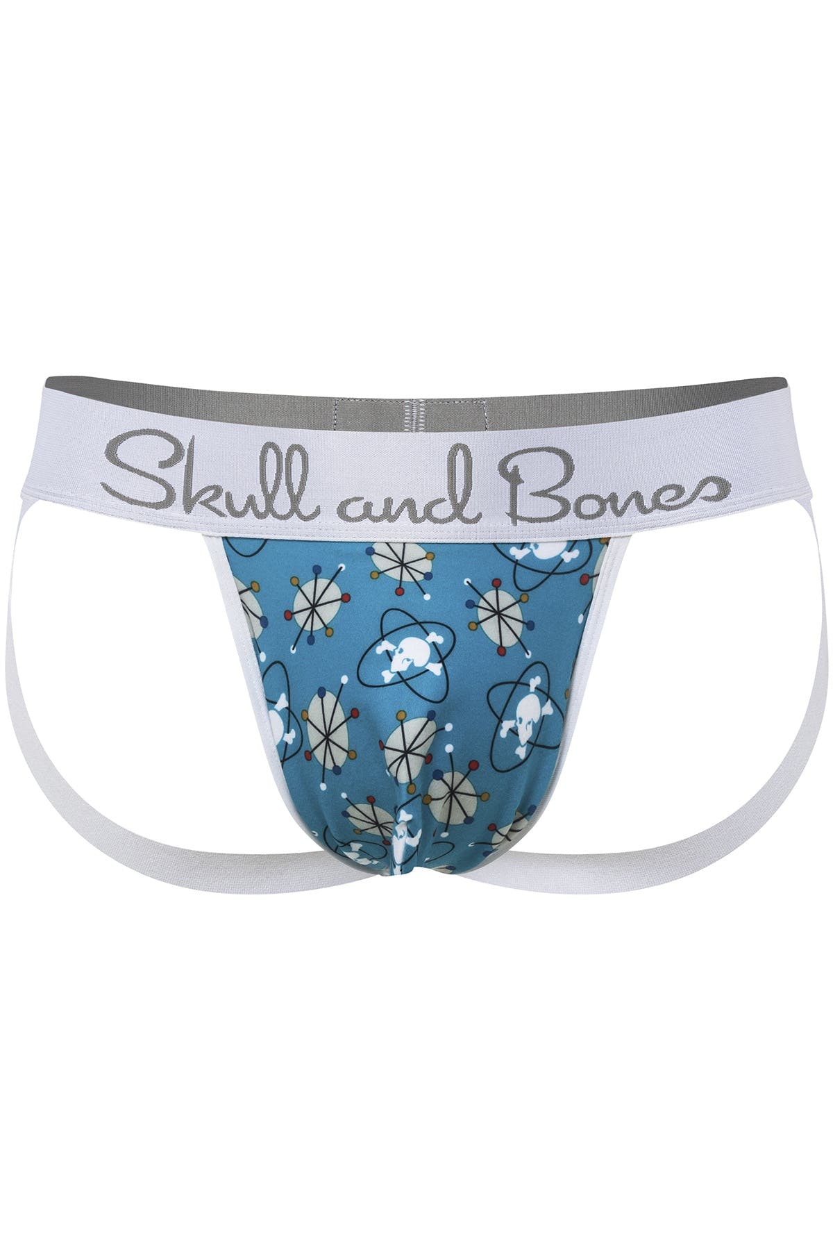Skull and Bones Blue Mid-Century Jock