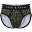 Skull and Bones Green Leopard Print Brief