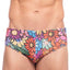 Skull and Bones Groovy Floral Swim Brief