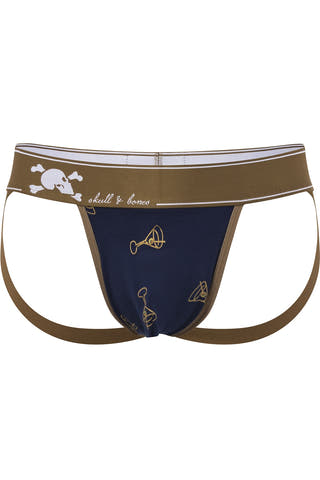 Skull and Bones Navy Martini Jock