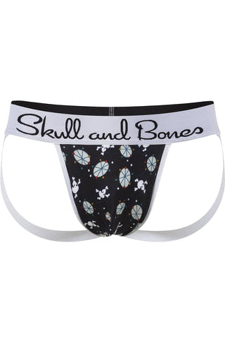 Skull and Bones Navy Mid Century Jock