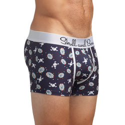 Skull and Bones Navy Mid-Century Modern Print Trunk thumbnail 2