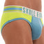 Skull and Bones Neon Green and Blue Sport Mesh Brief