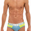 Skull and Bones Neon Green and Blue Sport Mesh Brief