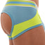 Skull and Bones Neon Green and Blue Sport Mesh Peek Trunk