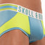 Skull and Bones Neon Green and Blue Sport Mesh Peek Trunk