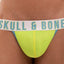 Skull and Bones Neon Green and Blue Sport Mesh Thong