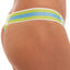 Skull and Bones Neon Green and Blue Sport Mesh Thong