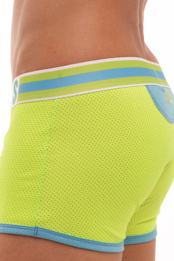 Skull and Bones Neon Green and Blue Sport Mesh Trunk thumbnail 4