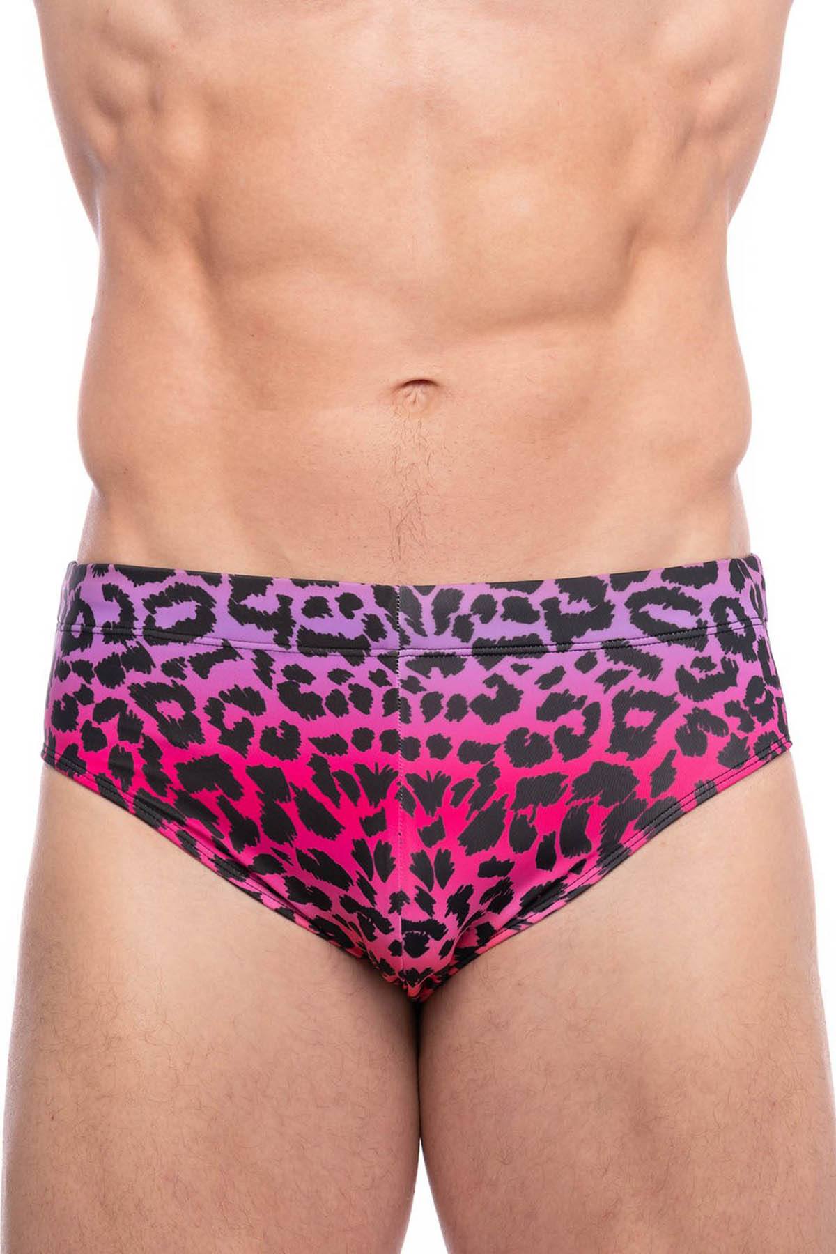 Skull and Bones Ombre Animal Print Swim Brief