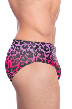 Skull and Bones Ombre Animal Print Swim Brief thumbnail 3