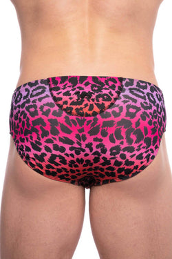 Skull and Bones Ombre Animal Print Swim Brief thumbnail 4