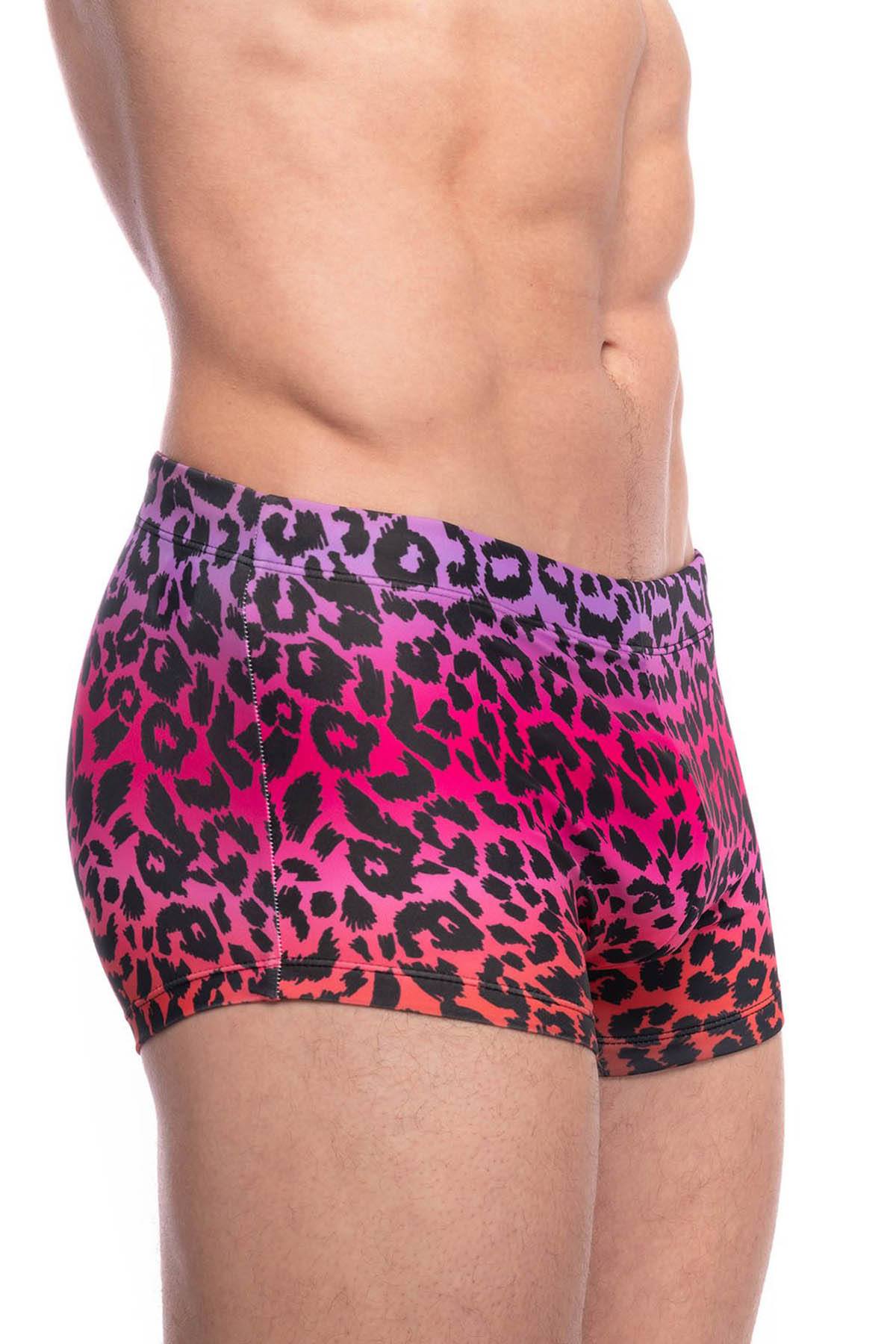 Skull and Bones Ombre Animal Print Swim Trunk