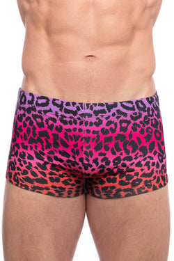 Skull and Bones Ombre Animal Print Swim Trunk thumbnail 1