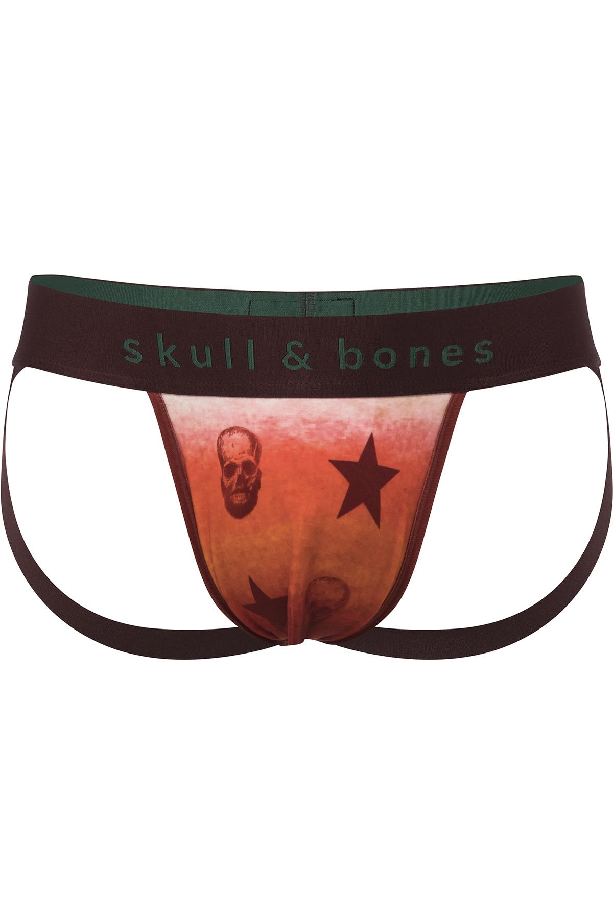 Skull and Bones Orange Ombre Skull Star Jock