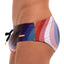 Skull and Bones Rainbow Heather Swim Brief