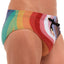 Skull and Bones Rainbow Heather Swim Brief