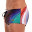 Skull and Bones Rainbow Heather Swim Trunk