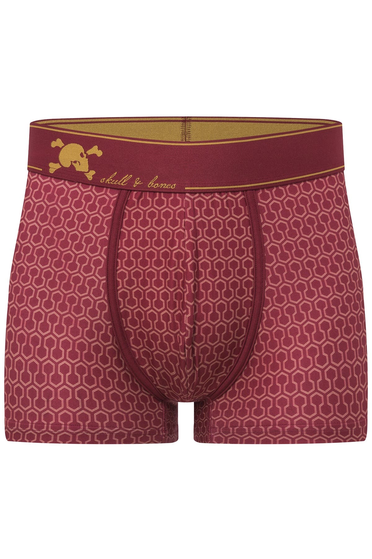 Skull and Bones Red Geo Print Trunk