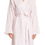 Sky White/Coral Ingrid-Printed Cotton Robe