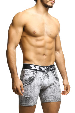 Sly Black & White Denim Trunk thumbnail 2