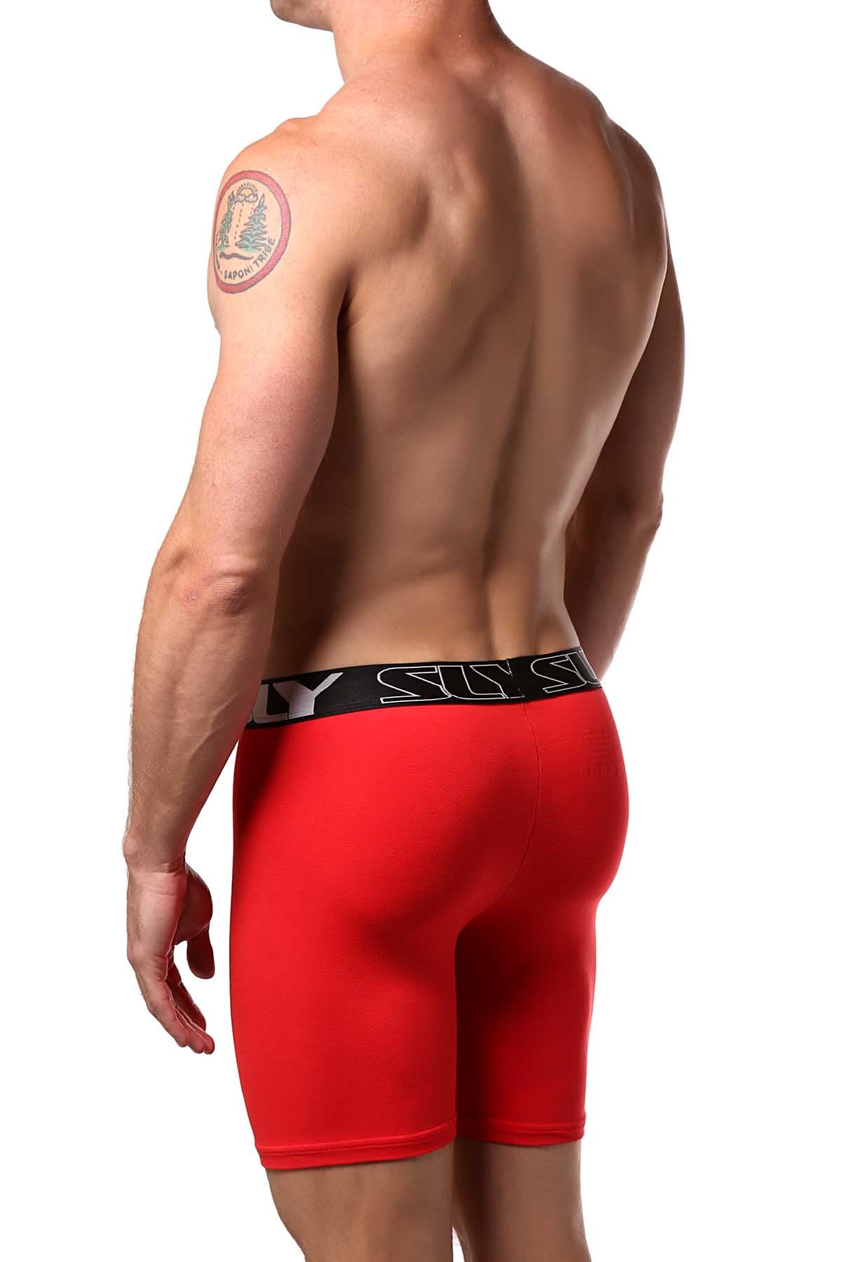Sly Solid Red Boxer Brief - Long