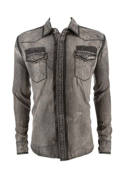 Smash Black Denim Washed Shirt thumbnail 2