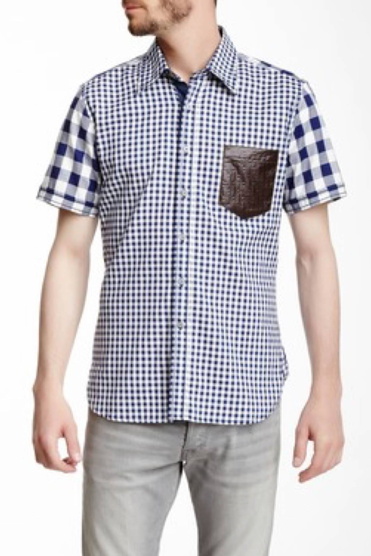 Smash Blue Plaid Polo Button-Up