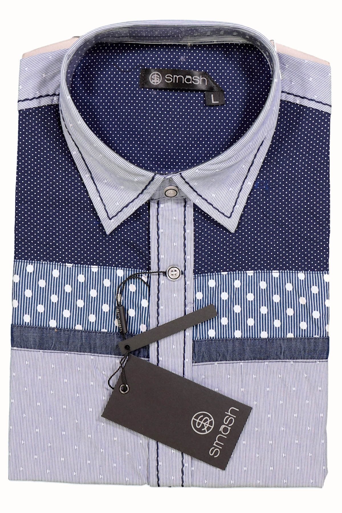 Smash Blue Polka Dot Button-Up Shirt