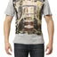 Smash Destroy Grey Graphic V-Neck Tee