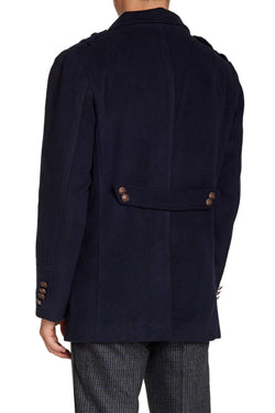 Smash Navy Notch Collar Coat thumbnail 4