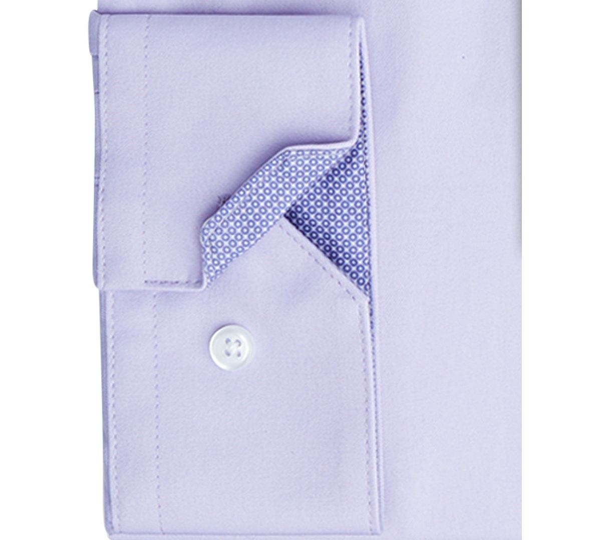Society Of Threads Slim-fit Non-iron Stretch Solid Dress Shirt Lilac