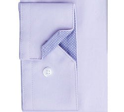 Society Of Threads Slim-fit Non-iron Stretch Solid Dress Shirt Lilac thumbnail 2