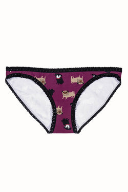 Sock It To Me Pug-Life Low-Rise Bikini Brief thumbnail 1