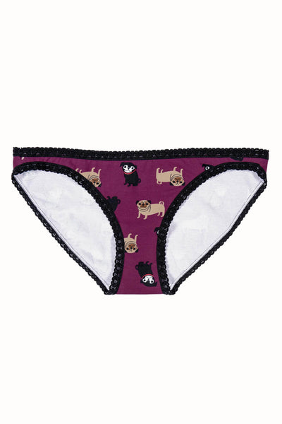 Sock It To Me Pug-Life Low-Rise Bikini Brief