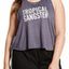 Soffee PLUS Grey Heather Graphic Tropical Gangster Racerback Tank Top