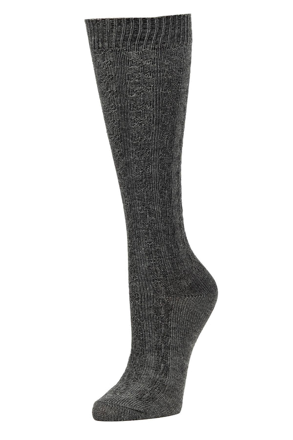 Sofra Charcoal Knee High Socks
