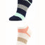 Sofra Pink/Blue Zig-Zag No Show Socks 2-Pairs