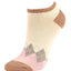 Sofra Pink Sand Argyle Dots Cotton No Show Socks