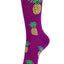 Sofra Purple Pineapple Crew Socks