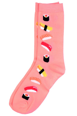 Sofra Salmon Pink Sushi Crew Socks thumbnail 1
