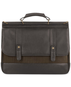 Solo Bradford 15.6" Flapover Laptop Briefcase Espresso/olive thumbnail 2