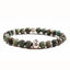 Something Strong 8mm Zinc Alloy African Loose Stone Expandable Beaded Skull Bracelet