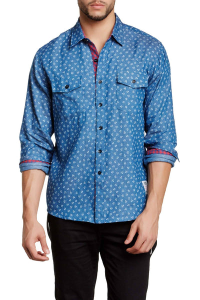 Something Strong Blue Something Nautical Button-Up