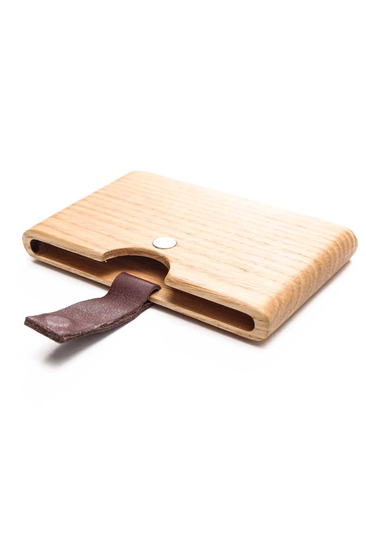 Something Strong Brown Maple-Wood Card Case