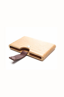Something Strong Brown Oak Wood Card Case With Lacquer thumbnail 1