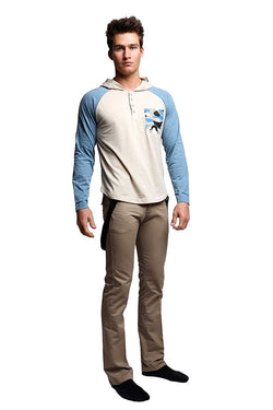 Something Strong Cream Something Insane Hooded Henley thumbnail 2