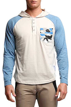 Something Strong Cream Something Insane Hooded Henley thumbnail 1