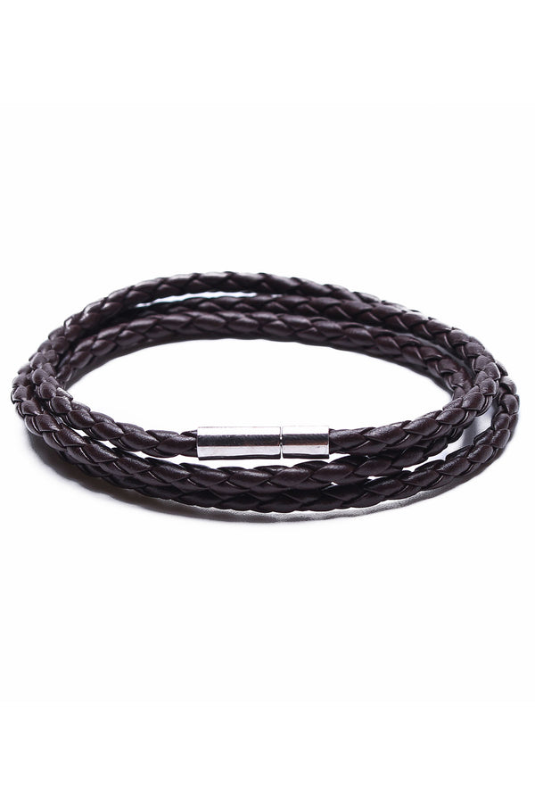 Something Strong Dark Brown Vegan Leather Bracelet